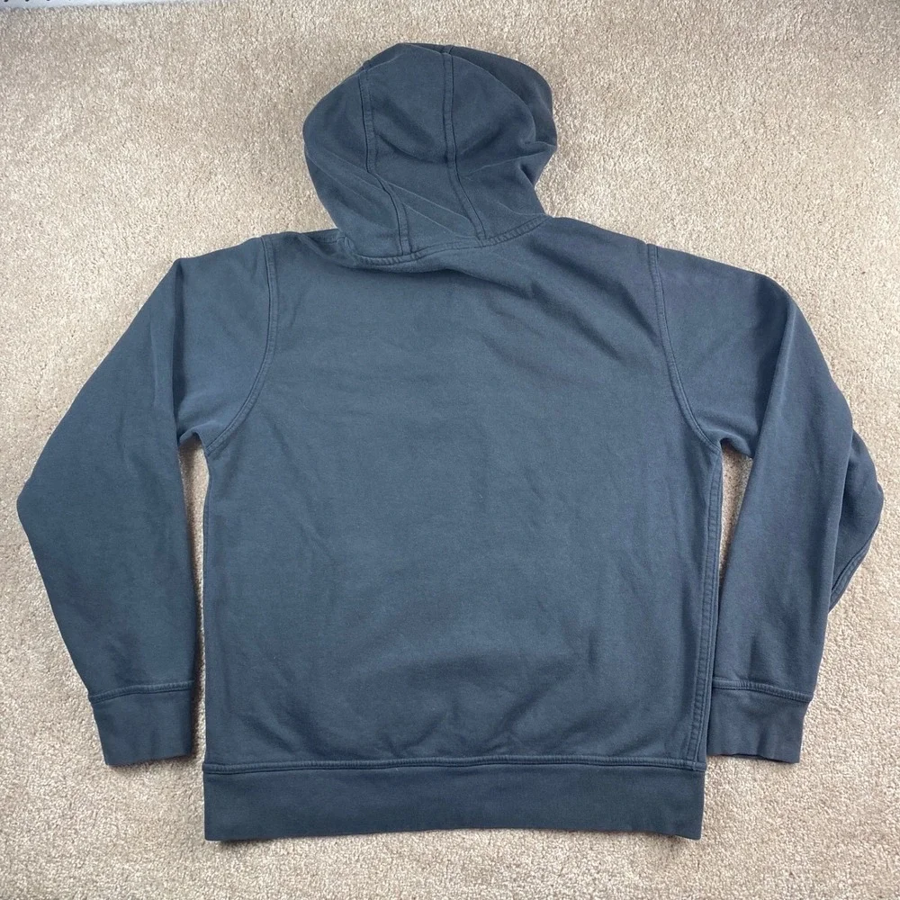 The North Face Mens Box Logo‎ Hoodie Black Turquoise Blue Medium M Regular
